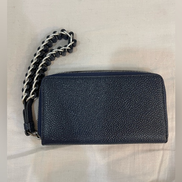 Rag and bone wristlet wallet pouch, Navy - Picture 2 of 5